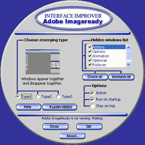 Adobe ImageReady Interface Improver Screenshot